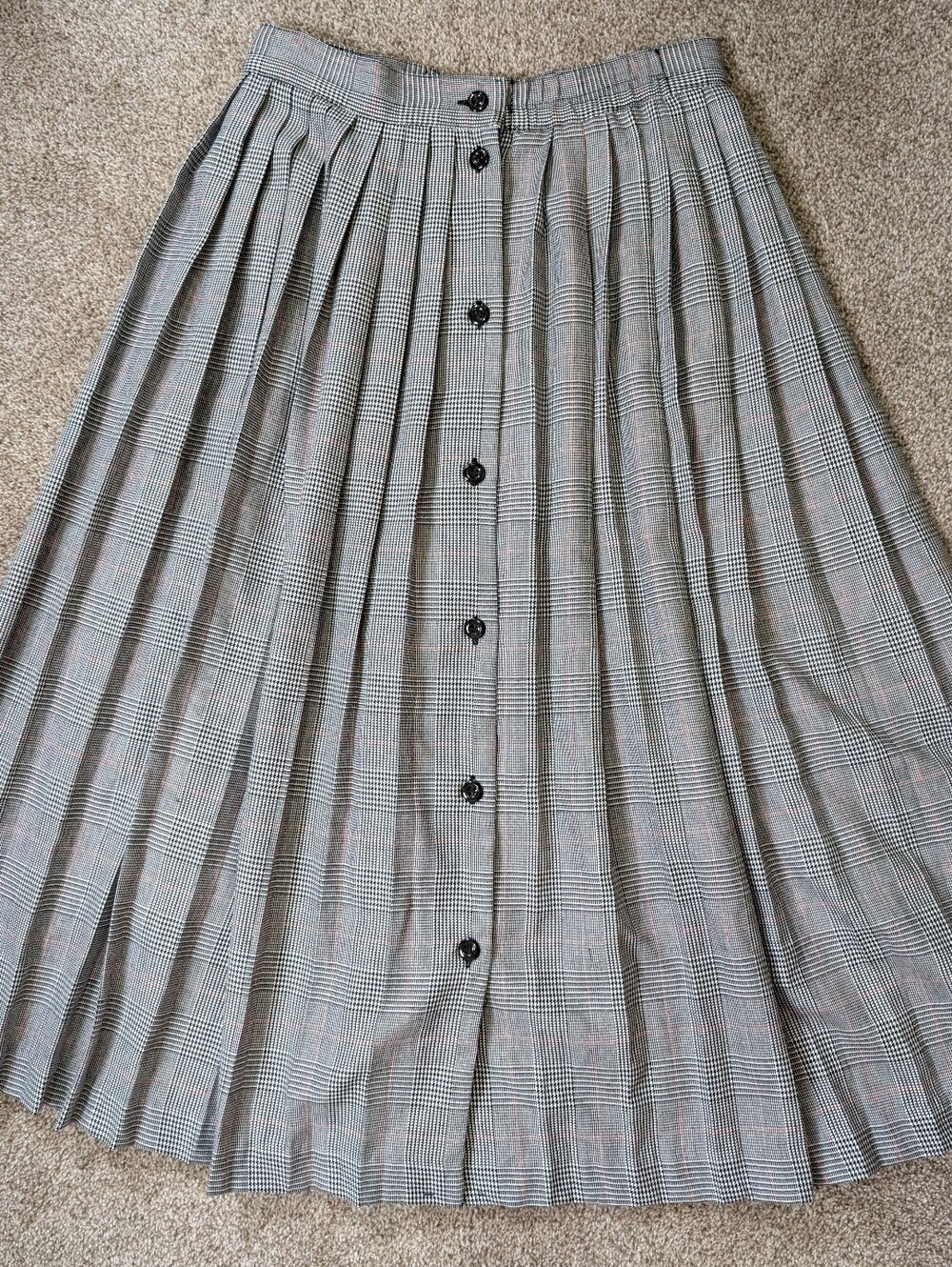 Vintage Pleated A-Line Skirt